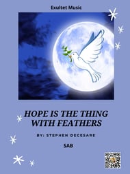 Hope Is The Thing With Feathers SAB choral sheet music cover Thumbnail